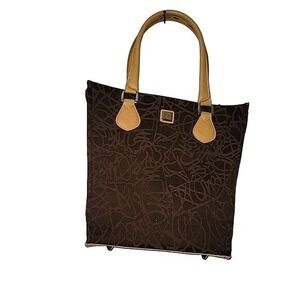 DIANE VON FURSTENBERG Vonda Tote Bag Purse Handbag Shopper Brown Abstract Luxury
